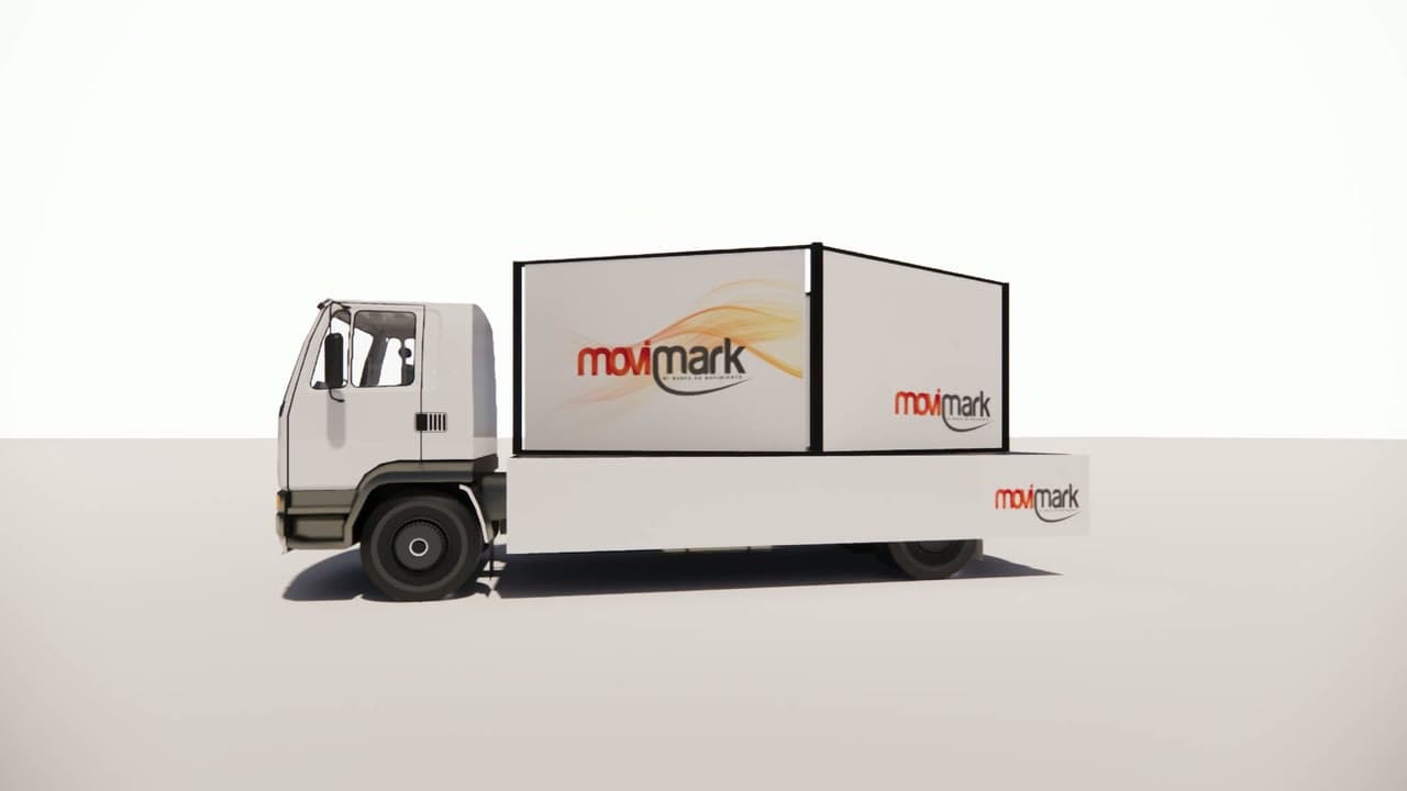 Camión carro valla de Movimark con vallas publicitarias a ambos lados