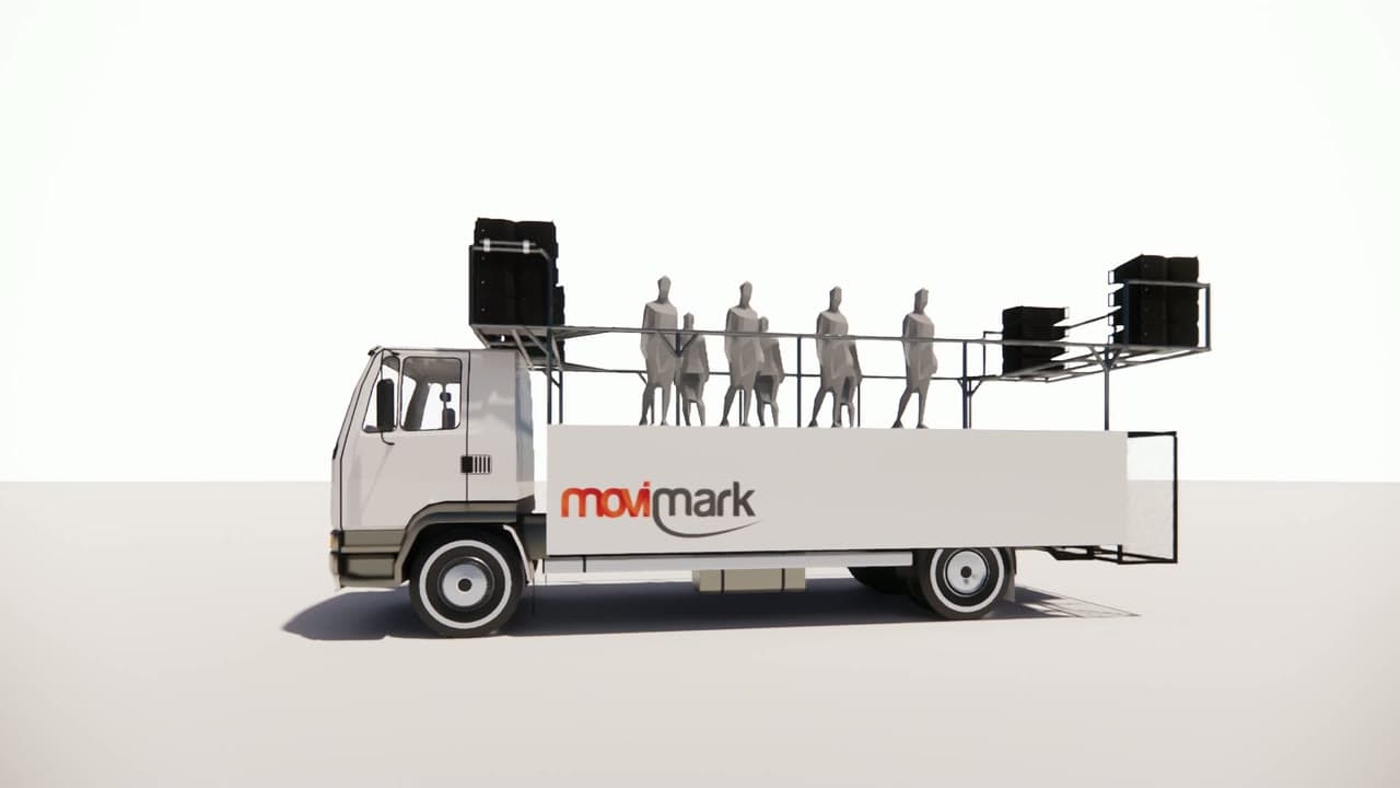Movitarima de Movimark: camión con tarima, sonido y artistas